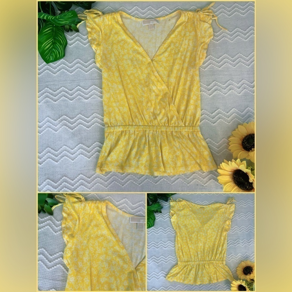 NWOT | Slight flaws | Michael Kors Womens Peplum Blouse - Picture 2 of 9